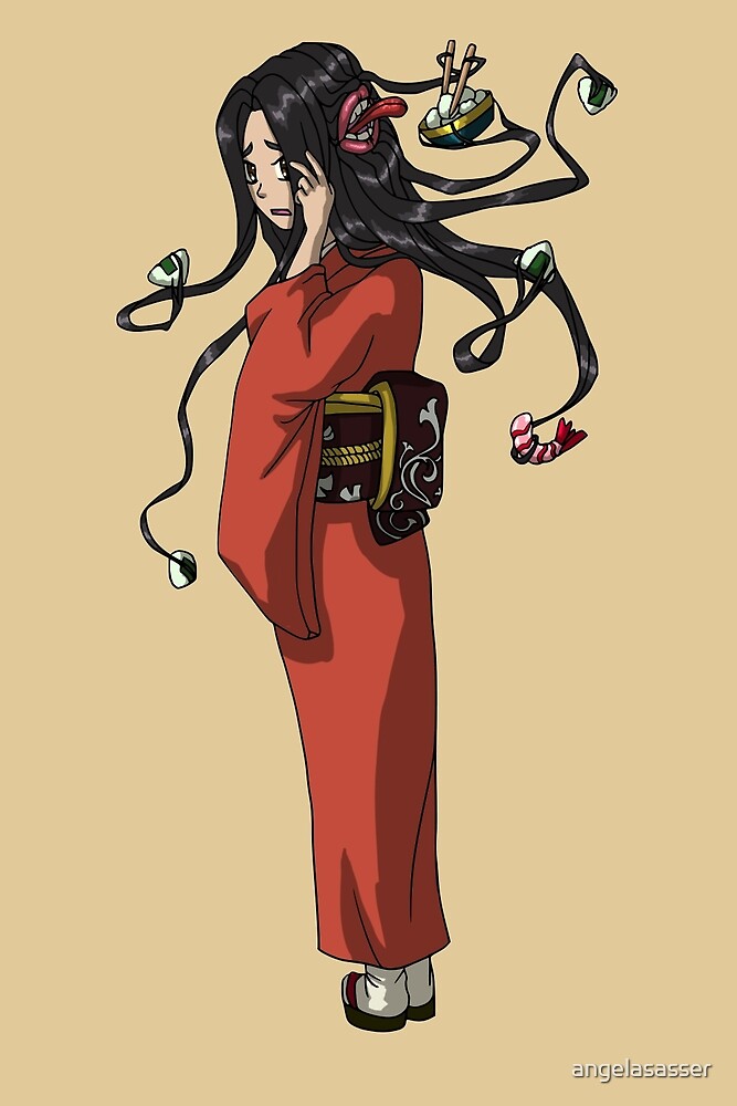 Yokai Woman Futakuchi Onna Monster Girls Series I By Angelasasser