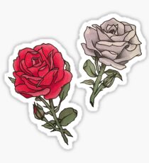 Red and White Roses Sticker