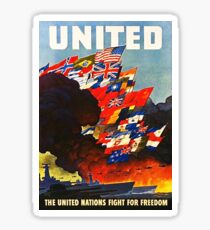 United WWII Sticker