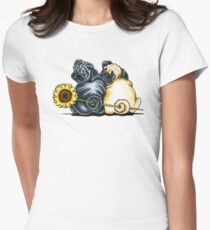 Camiseta entallada para mujer Sunny Pugs