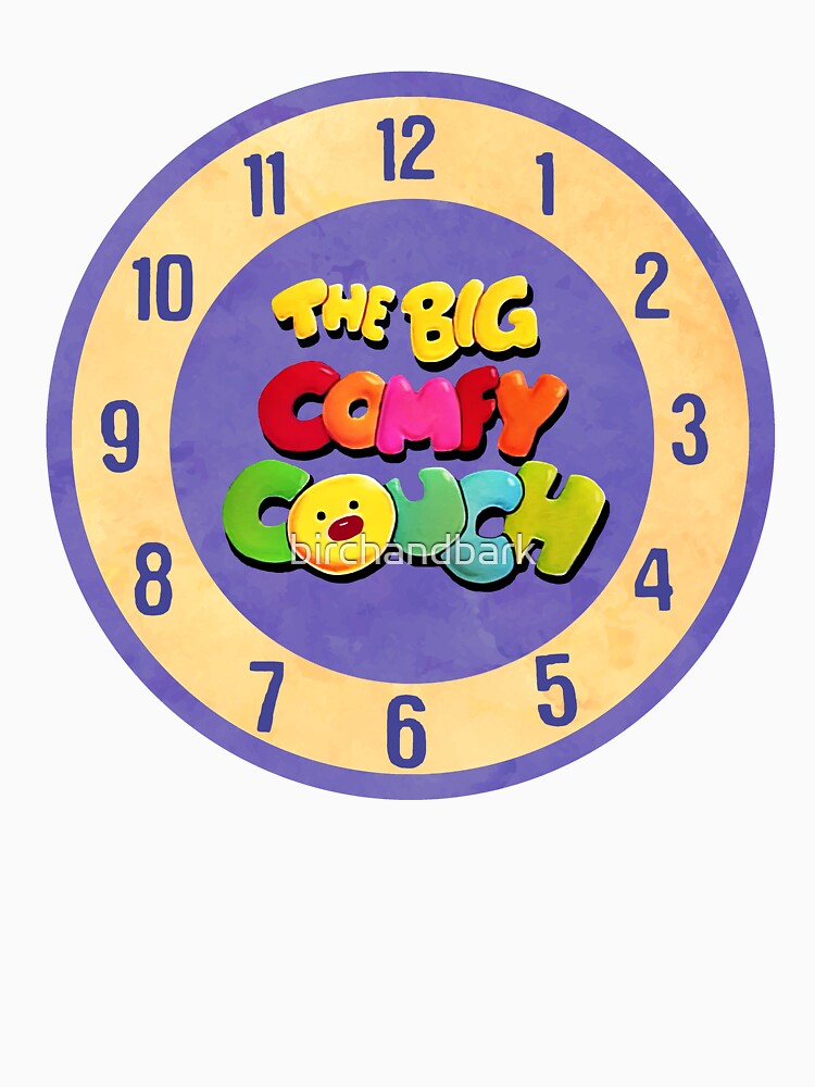 The Big Comfy Couch Clock Women S Fitted V Neck T Shirt By