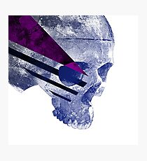 Purple Skull Photographic Print