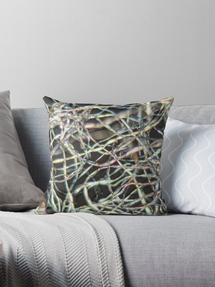 "Cotton fibers under the microscope" Throw Pillow by ...