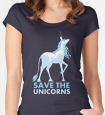 Speichere die Einhörner Tailliertes Rundhals-Shirt