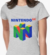Camiseta entallada para mujer Logotipo de Nintendo 64
