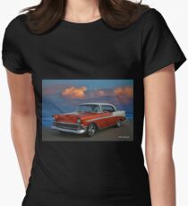 1956 Chevy Belair HDR Women's Fitted T-Shirt