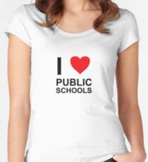 I Heart Public Schools - I Love Public Schools Women's Fitted Scoop T-Shirt