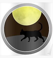 Cat Walk in der Nacht Poster