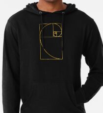 Goldene Verhältnis heilige Fibonacci Spirale Leichter Hoodie