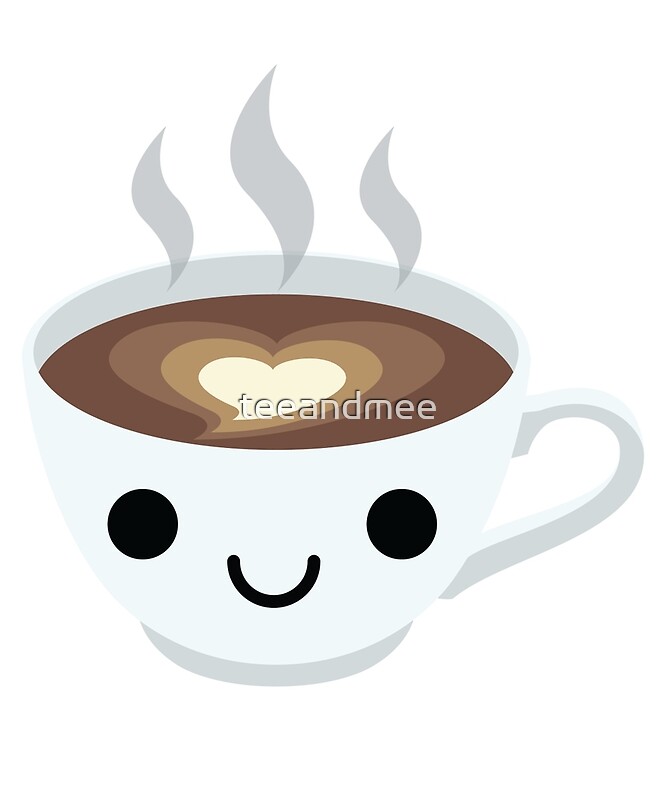 "Latte Art Coffee Emoji Happy Smiling Face" Greeting Cards by teeandmee