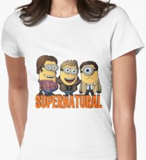Funny Supernatural Minions Women's Fitted T-Shirt