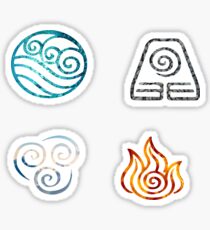 Avatar the Last Airbender Element Symbols Sticker