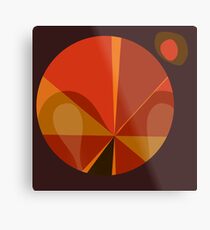 Orange Mod Pod Design Metal Print