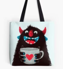 Demon with cup Tote Bag