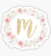 Glitter M Sticker