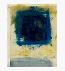 Abstract Blue Square Photographic Print