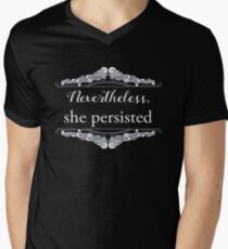 Camiseta de cuello en V Ella persistió (beneficio de ACLU)