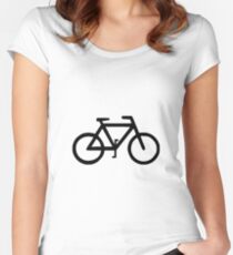 Bike Bicycle Cyclist Biker Women's Fitted Scoop T-Shirt