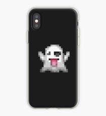 Pixel Ghost Emoji iPhone Case