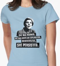 Elizabeth Warren: She Persisted Women's Fitted T-Shirt