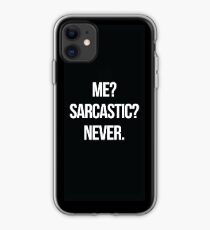 Vinilo o funda para iPhone ¿Yo? ¿Sarcástico? Nunca.