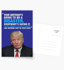 Donald Trump Disaster Birthday Card Postcards