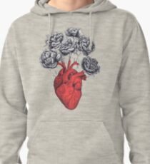 Heart with peonies Pullover Hoodie