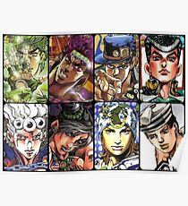 Jojo's Bizarre Adventure - The 8 Jojos Poster