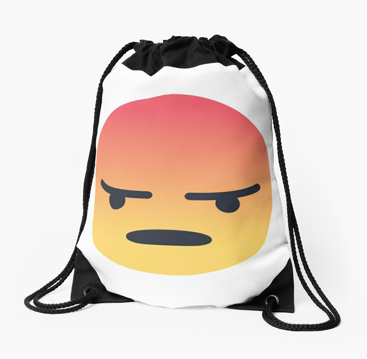 Facebook Angry Reaction Angery Meme V2 Drawstring Bags By