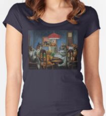 Dogs Playing D&D Fitted Scoop T-Shirt
