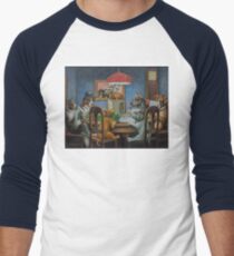 Dogs Playing D&D Baseball ¾ Sleeve T-Shirt