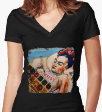 RESIST Women's Fitted V-Neck T-Shirt