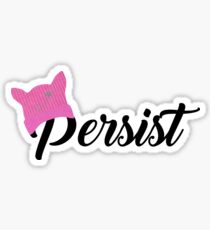 Persist Pink Pussy Hat Sticker