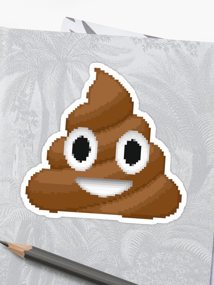 Pixel Poop Emoji Sticker