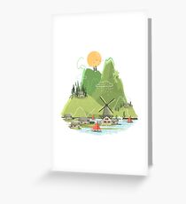 Glitchscape Greeting Card