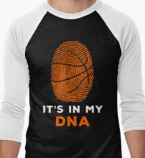 Basketball Is In My DNA Fingerprint Shirt, Hoodie, Coffee Mug Cup for Team, Player, Coach - Gift for Mom, Dad, Mother's Day, Father's Day Men's Baseball ¾ T-Shirt