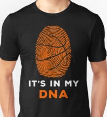 Basketball Is In My DNA Fingerprint Shirt, Hoodie, Coffee Mug Cup for Team, Player, Coach - Gift for Mom, Dad, Mother's Day, Father's Day Unisex T-Shirt