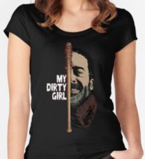 Look at my dirty girl Women's Fitted Scoop T-Shirt