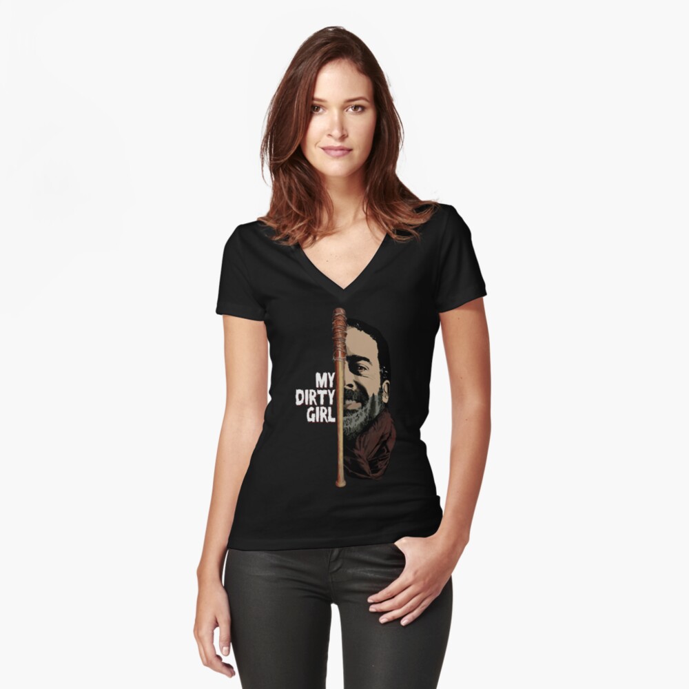 Download "Look at my dirty girl" Women's Fitted V-Neck T-Shirt by ...