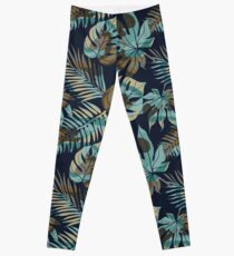 Nahtloses Muster mit tropischen Blättern Leggings