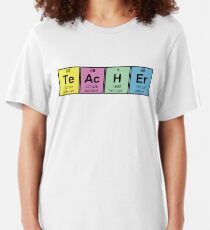 Science Teacher Chemical Elements Slim Fit T-Shirt