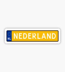 Nederland Kenteken Sticker