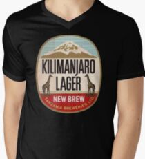 KILIMANJARO LAGER VINTAGE LOGO Men's V-Neck T-Shirt
