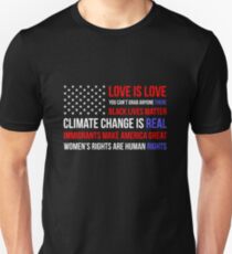 Love Is Love Black Lives Anti Trump Unisex T-Shirt