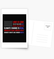 Liebe ist Liebe Schwarz lebt Anti-Trumpf Postkarten