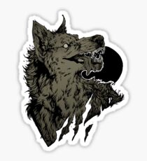 Werewolf - black Sticker