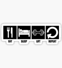 Pegatina Eat Sleep Lift Repeat