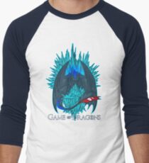 Game of Dragons - HTTYD2/GoT (With Text) Men's Baseball ¾ T-Shirt