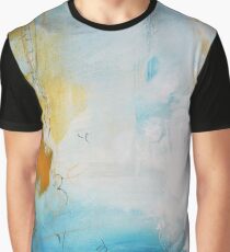 Orange Blue Abstract Print Graphic T-Shirt