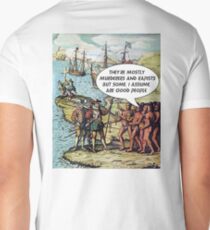 Columbus Arrives in the Americas - Anti Trump Men's V-Neck T-Shirt